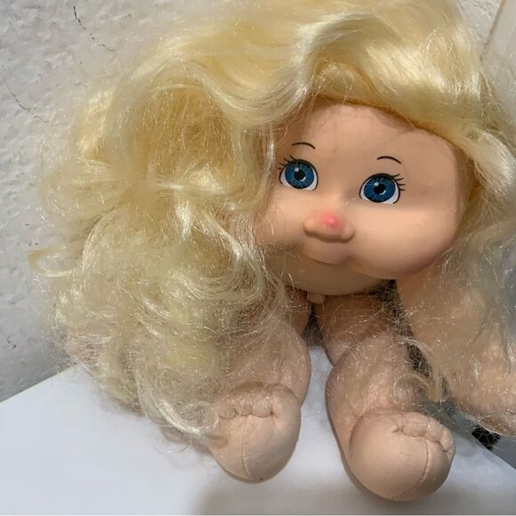 Cabbage Patch Kid Doll Long Blonde Hair Green Eyes Clean - Picture 4 of 12